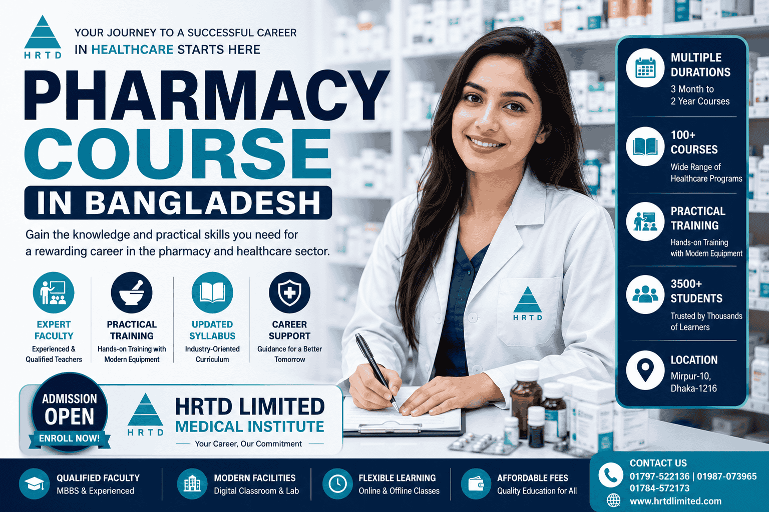 Pharmacy Course in Bangladesh | Admission, Fee & Career